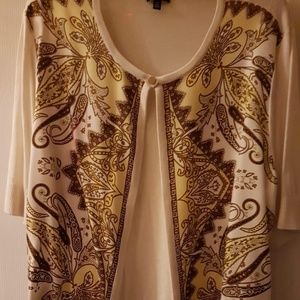 BRAND NEW TALBOT SILK SHORT BLOUSE/CARDIGAN